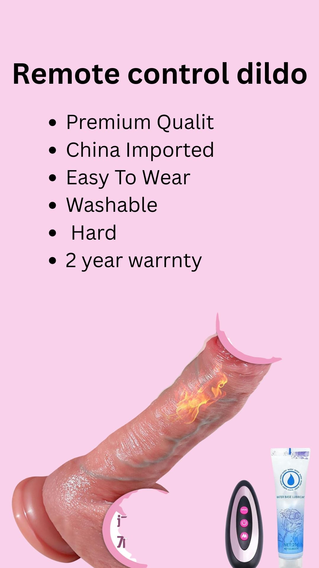 Remote control dildo vibrator