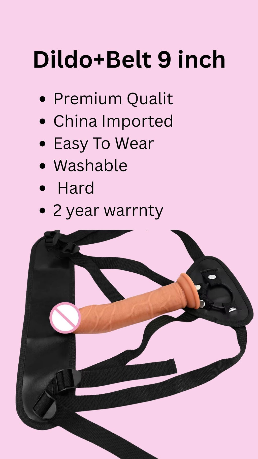 9 inch dildo with belt